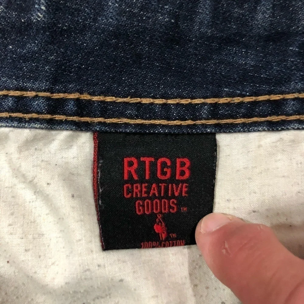 RTGB MENS COOL STRAIGHT LEG JEANS SZ 36W 34L